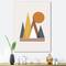 Designart - Mountain Abstract and Sun - Modern Canvas Wall Art Print